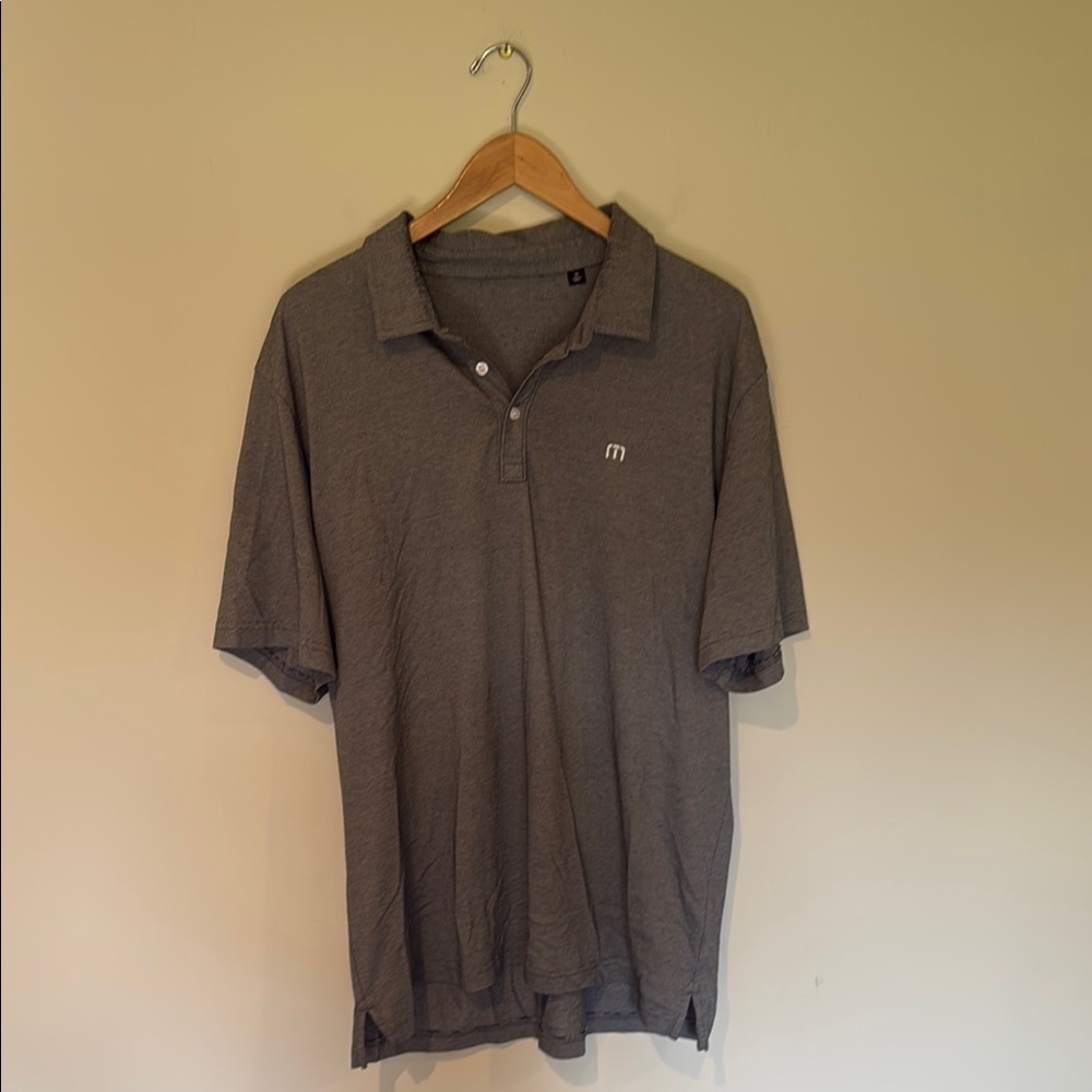 Travis Mathew Gray Polo Shirt Classic Relaxed Fit